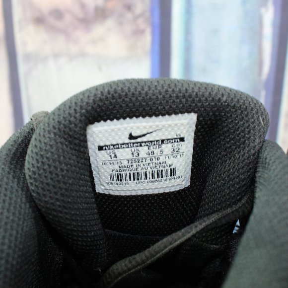 Nike Alpha Strike 2 Gray Black Leather Lace-up Football Cleats Size 14 - Picture 6 of 9